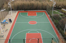 亞強體育施工案例:丙烯酸籃球場,